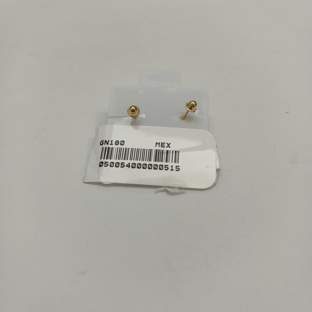 BROQUELES BROQUEL FIG ESFERA 14K 0.1408 GR (NUEVO)