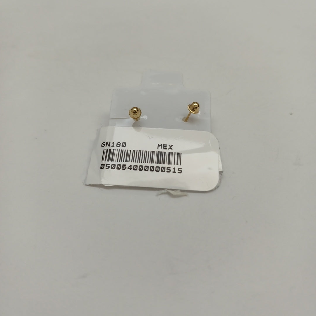 BROQUELES BROQUEL FIG ESFERA 14K 0.1408 GR (NUEVO)