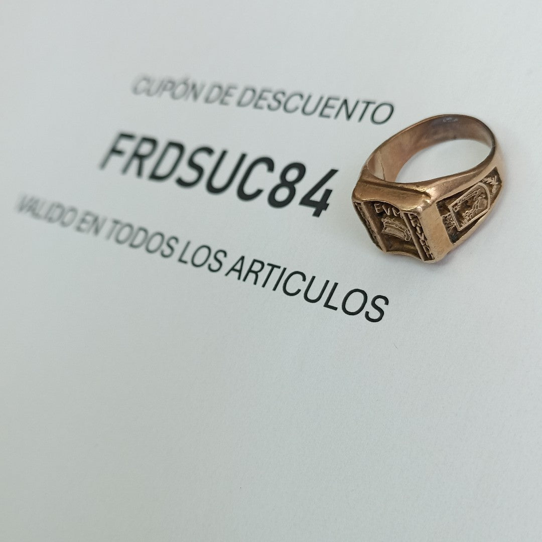 ANILLO DE GRADUACIÓN ORO 8 K 8 GRMS (SEMINUEVO)