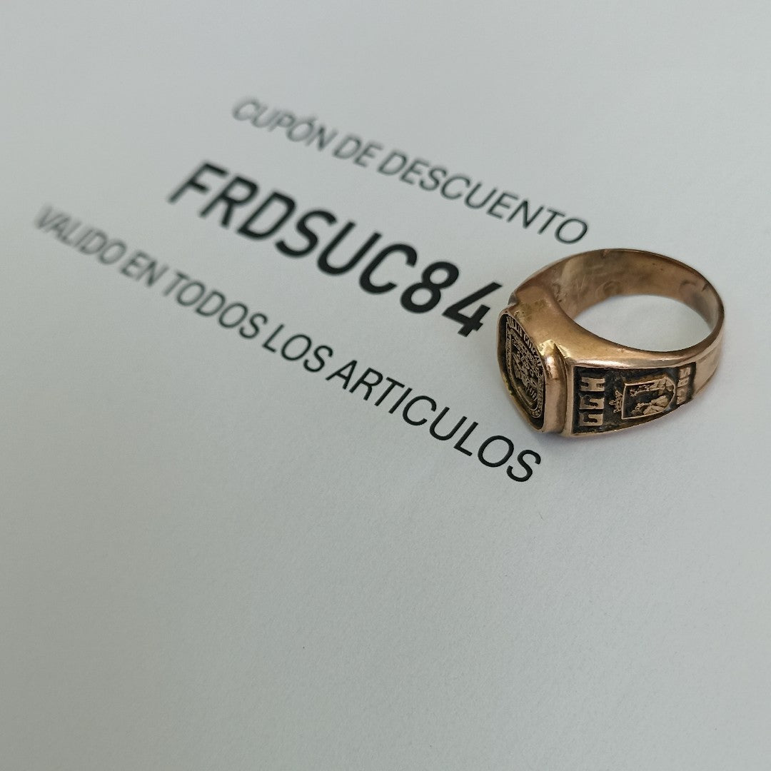 ANILLO DE GRADUACIÓN ORO 10 K 11.7 GRMS (SEMINUEVO)