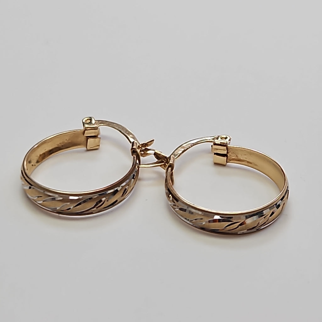 ARRACADAS PAR ORO,ORO COMBINADO 14 K 2,40 GRMS (SEMINUEVO)