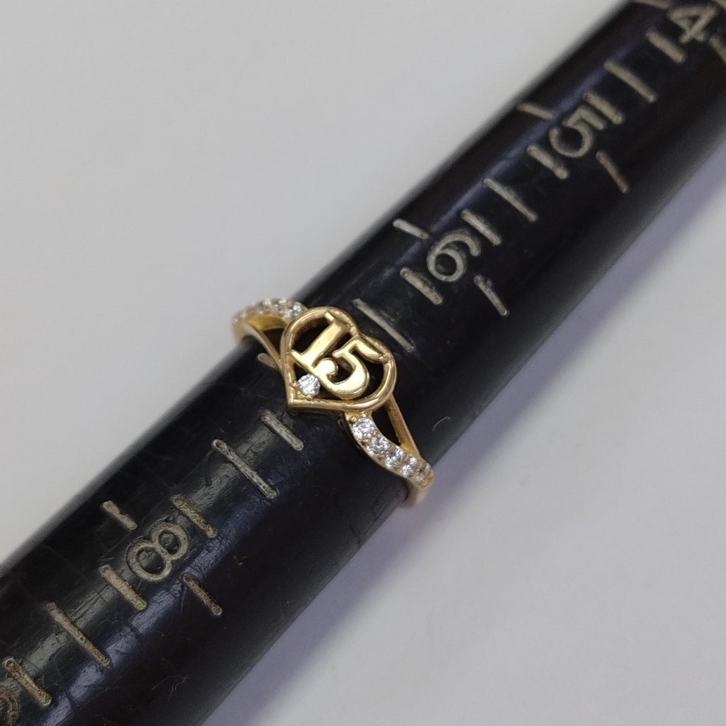 ANILLO CONMEMORATIVO ORO 10 K 1.4 GRMS (SEMINUEVO)