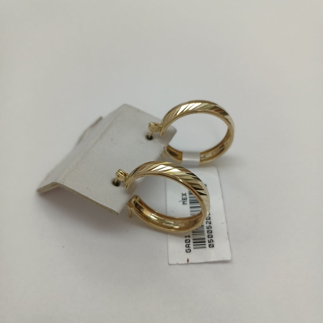 ARETES ARRACADAS LABRADAS 10K 2.4 GR (NUEVO)