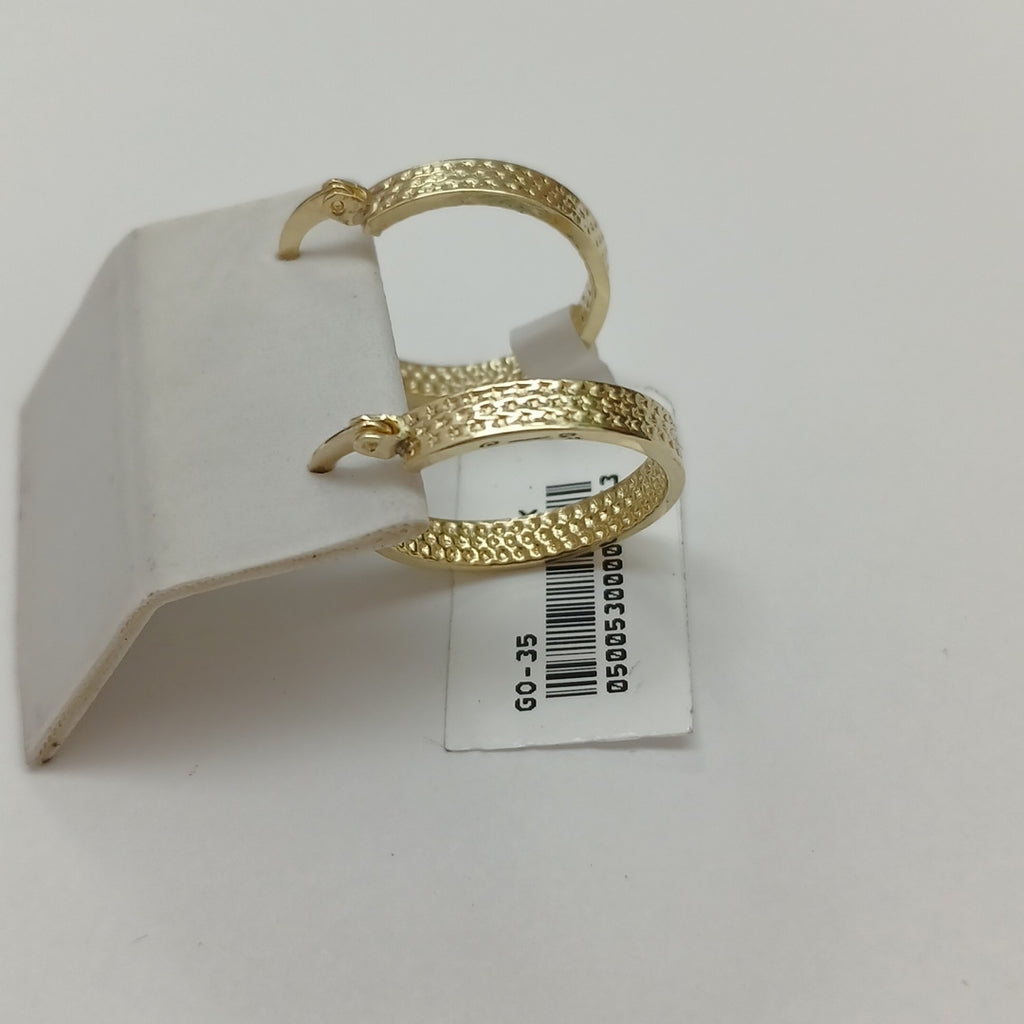 ARETES ARRACADA LABRADA 10K 2 GR (NUEVO)