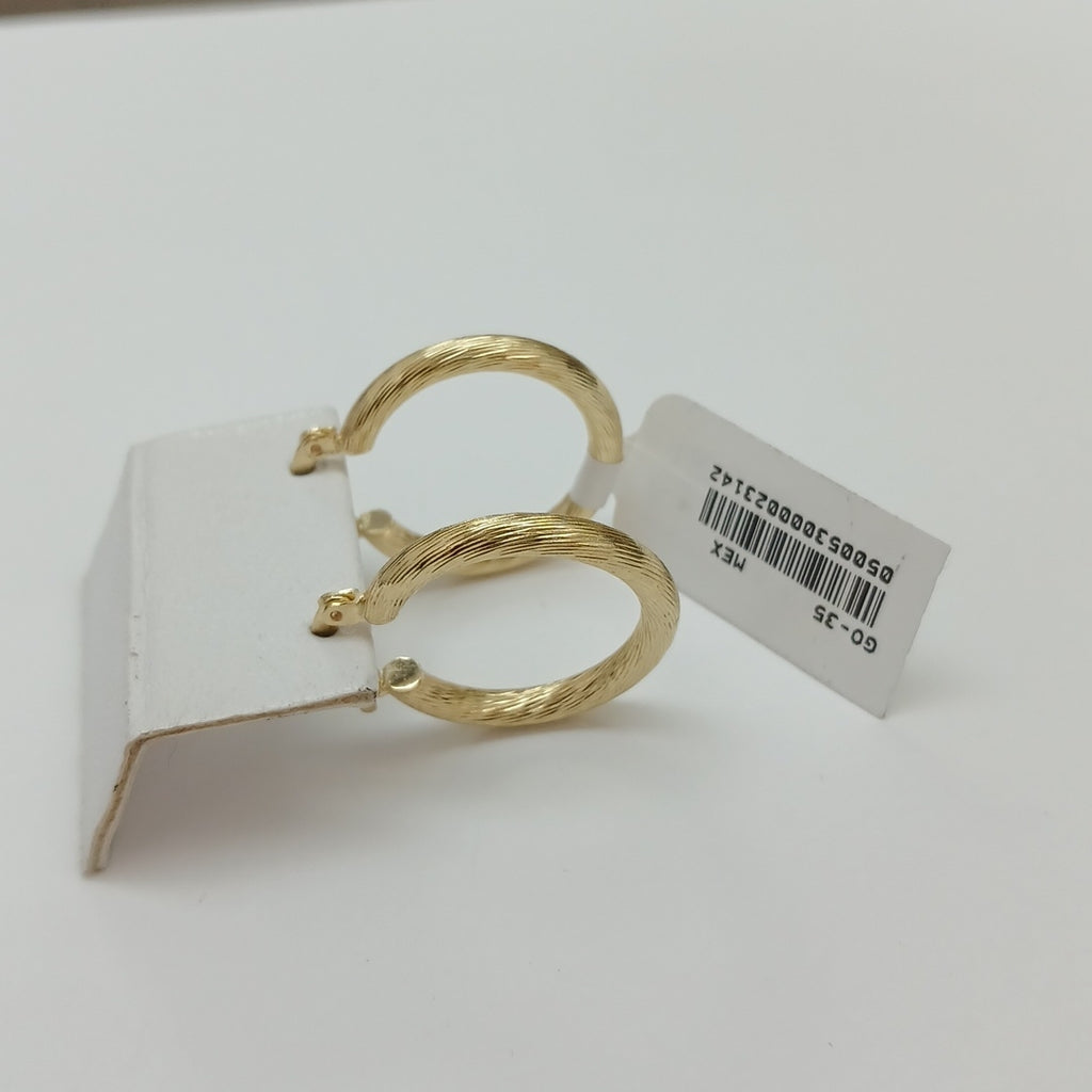 ARETES TEJIDO ARRACADAS ASTRIADAS 14K 2.9 GR (NUEVO)