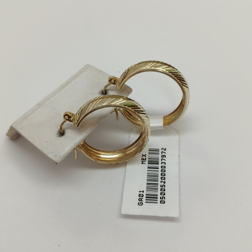 ARETES ARRACADAS LABRADAS 10K 2.8 GR (NUEVO)