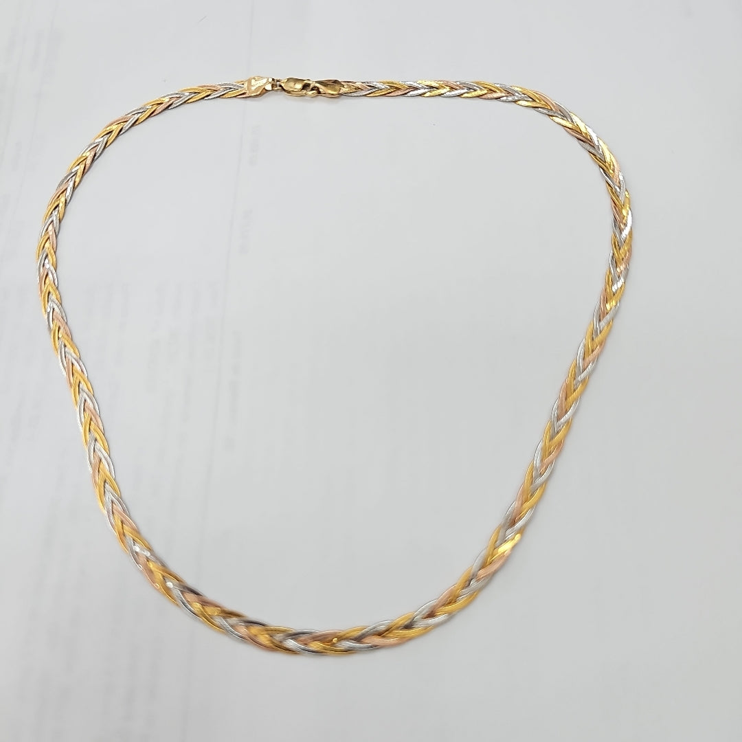 GARGANTILLA ORO COMBINADO 14 K 7,40 GRMS (SEMINUEVO)