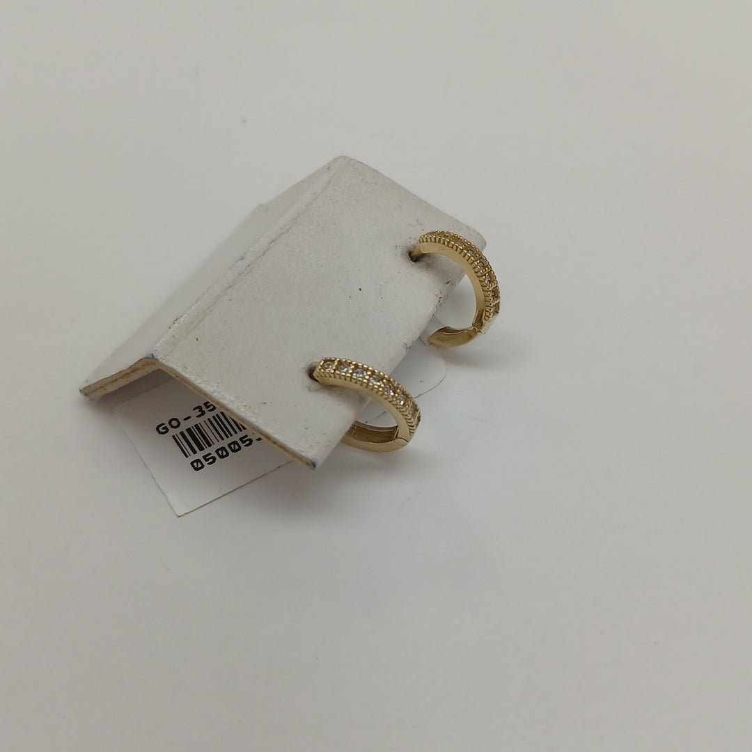 ARETES ARRACADAS CON CIRCONIAS 10K 1.2 GR (NUEVO)