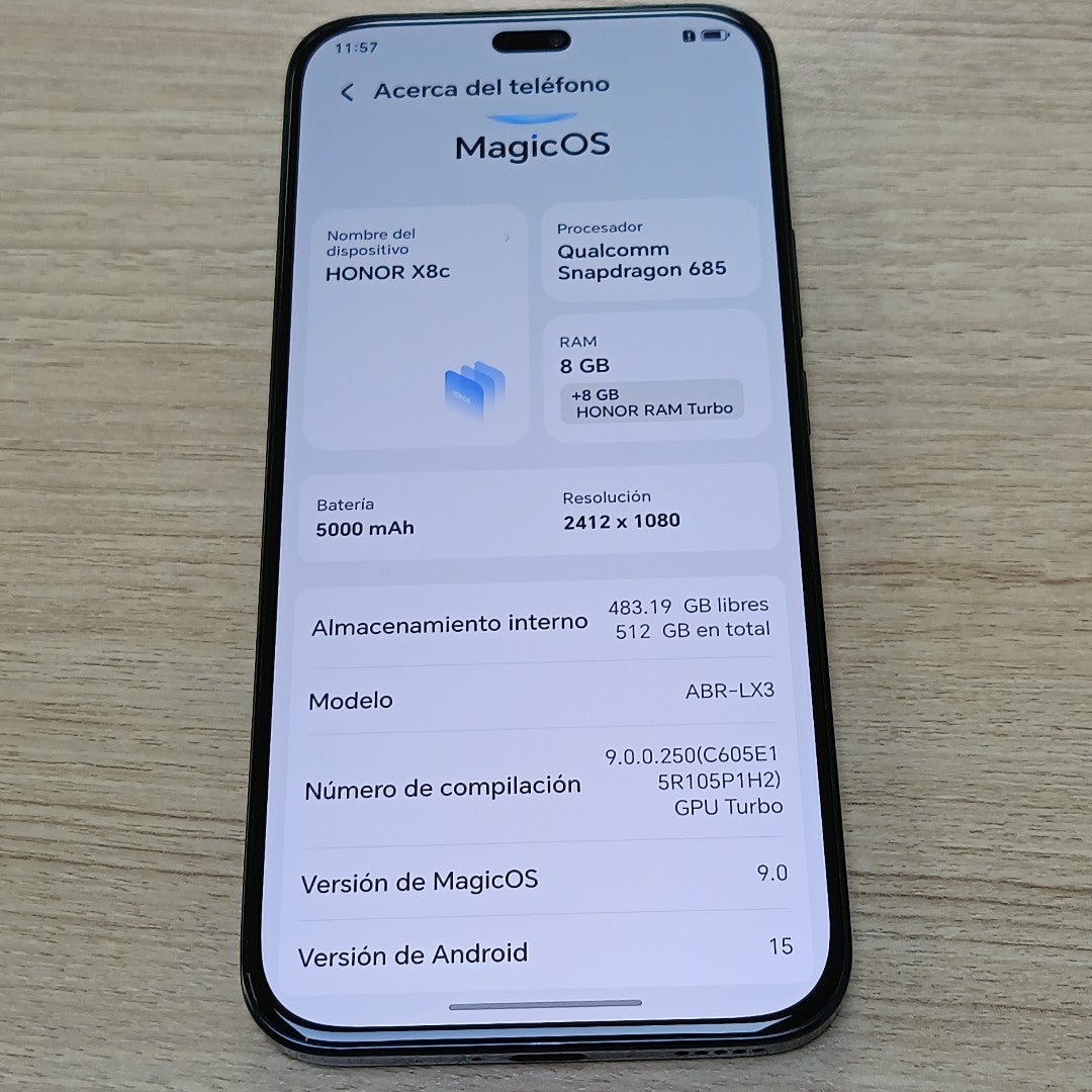CELULAR HONOR X8C ABR-LX3 (2025) 512 GB 8 GB RAM (SEMINUEVO)