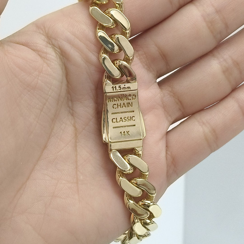 PULSERA CABALLERO MONACO ORO 14K 17.2 (NUEVO)