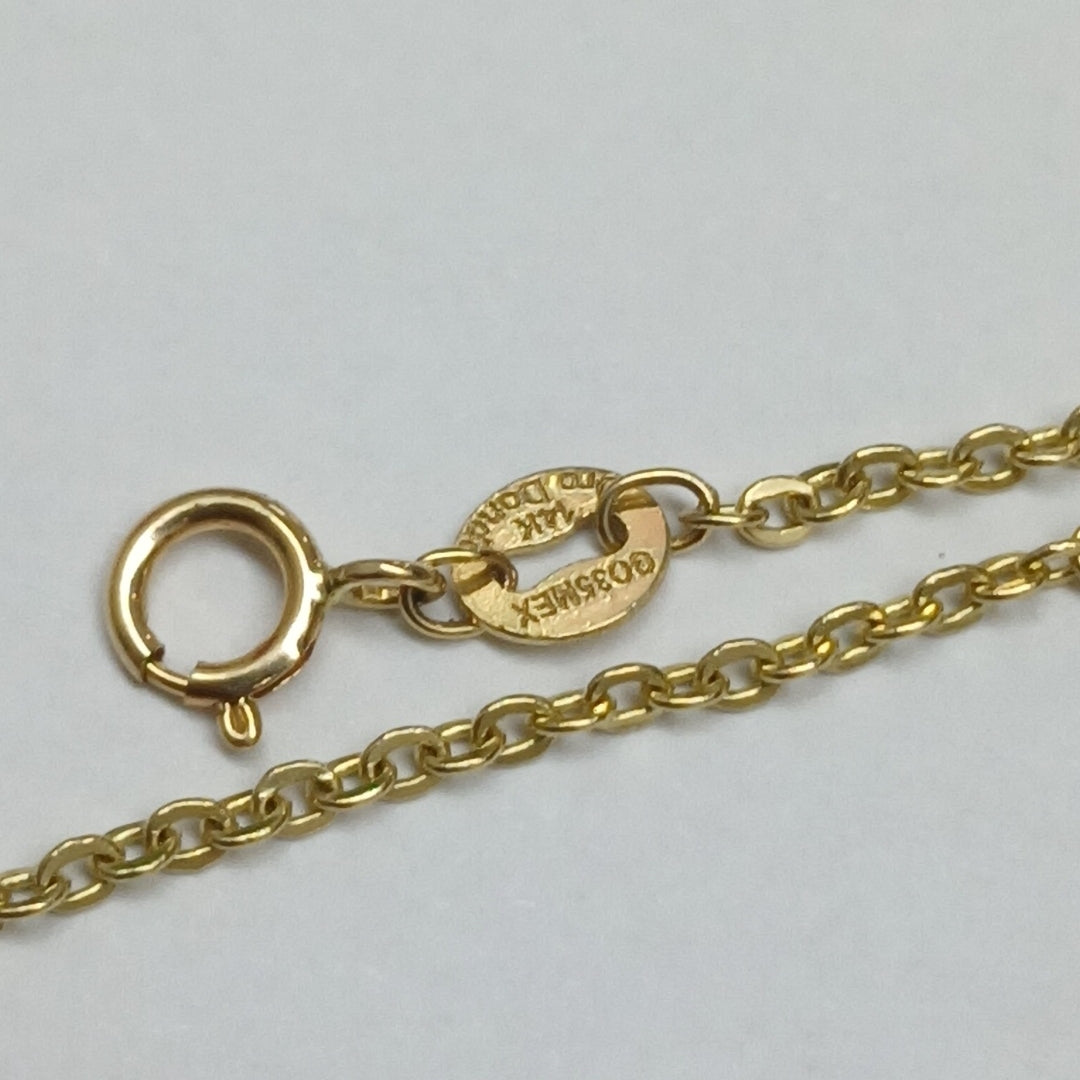 PULSERA ESPECIAL CON CORAZONES 14K 18 CM 1.4 GR (NUEVO)