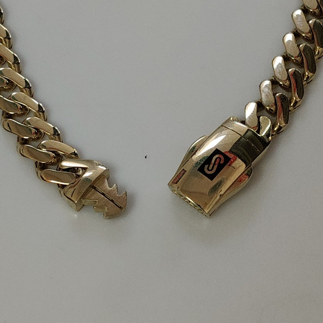 PULSERA CABALLERO MONACO ORO 14K 8 (NUEVO)