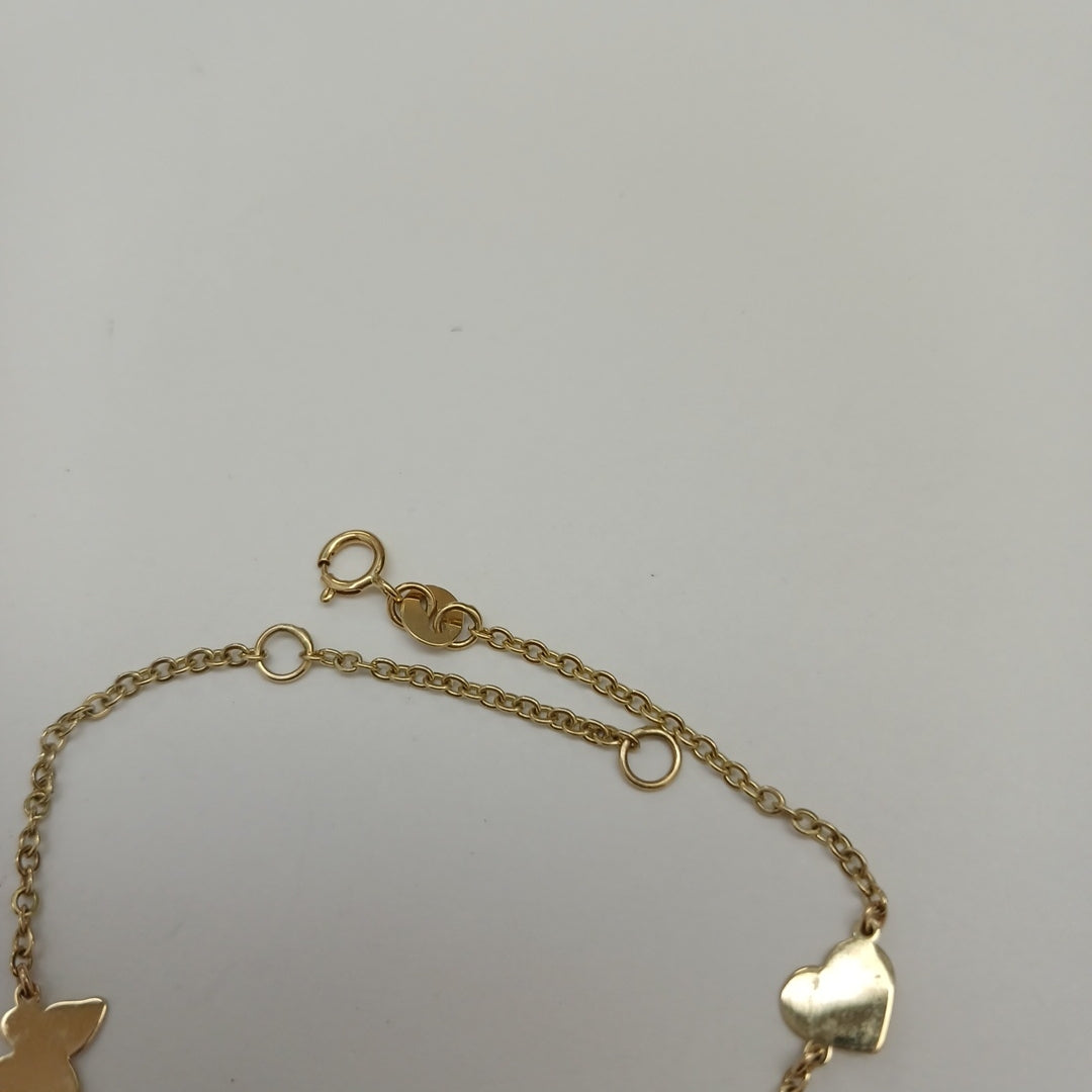 PULSERA ESPECIAL C FIGURAS 14K 18 CM 1.7 GR (NUEVO)