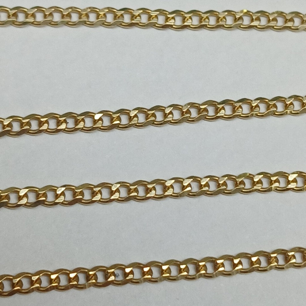 CADENAS TEJIDO BARBADA ORO 10K 55 CM 3.8 GR (NUEVO)