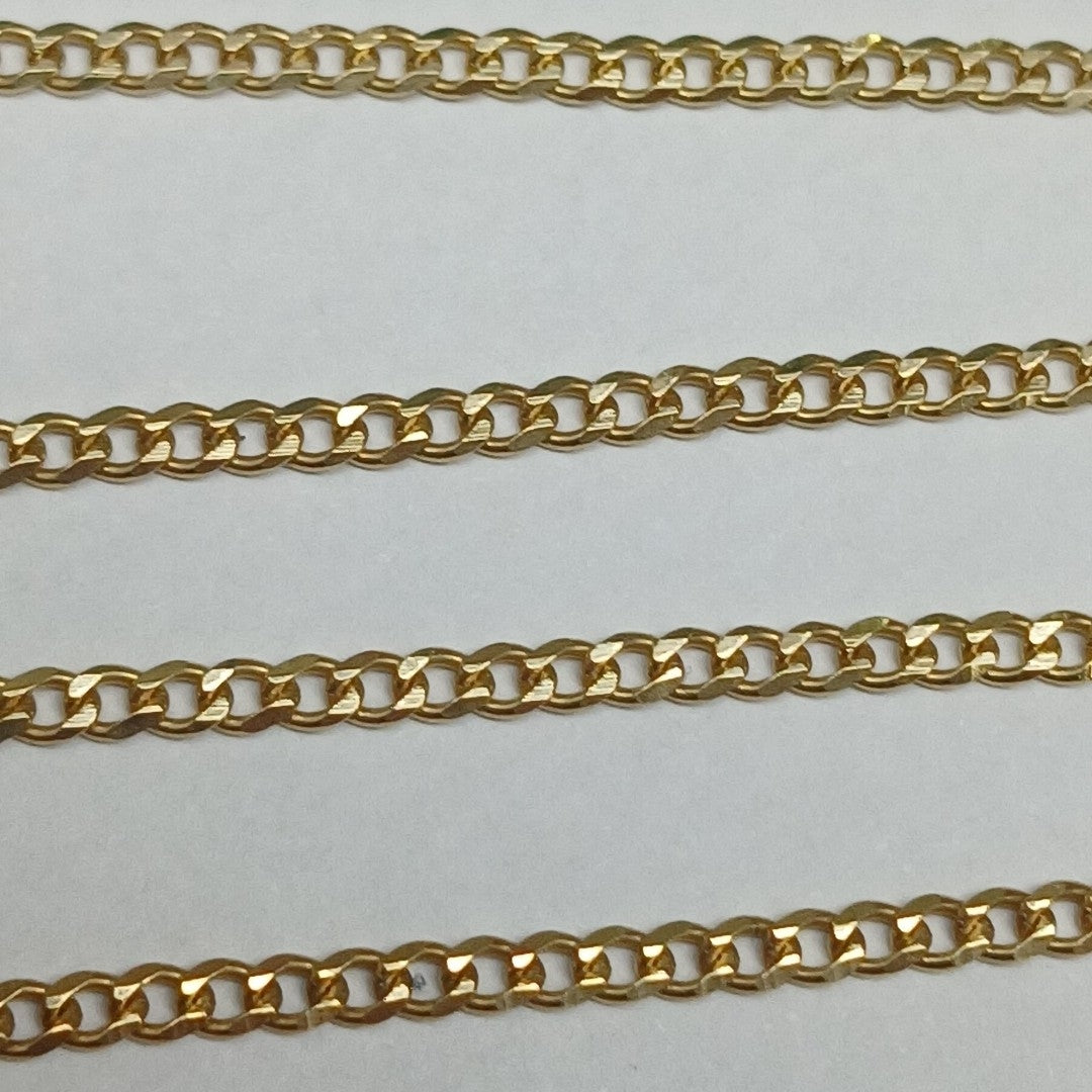 CADENAS TEJIDO BARBADA ORO 10K 55 CM 3.8 GR (NUEVO)