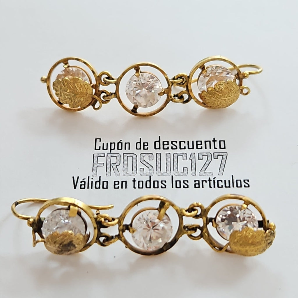 ARETES PAR ORO 10 K 10,10 GRMS (SEMINUEVO)