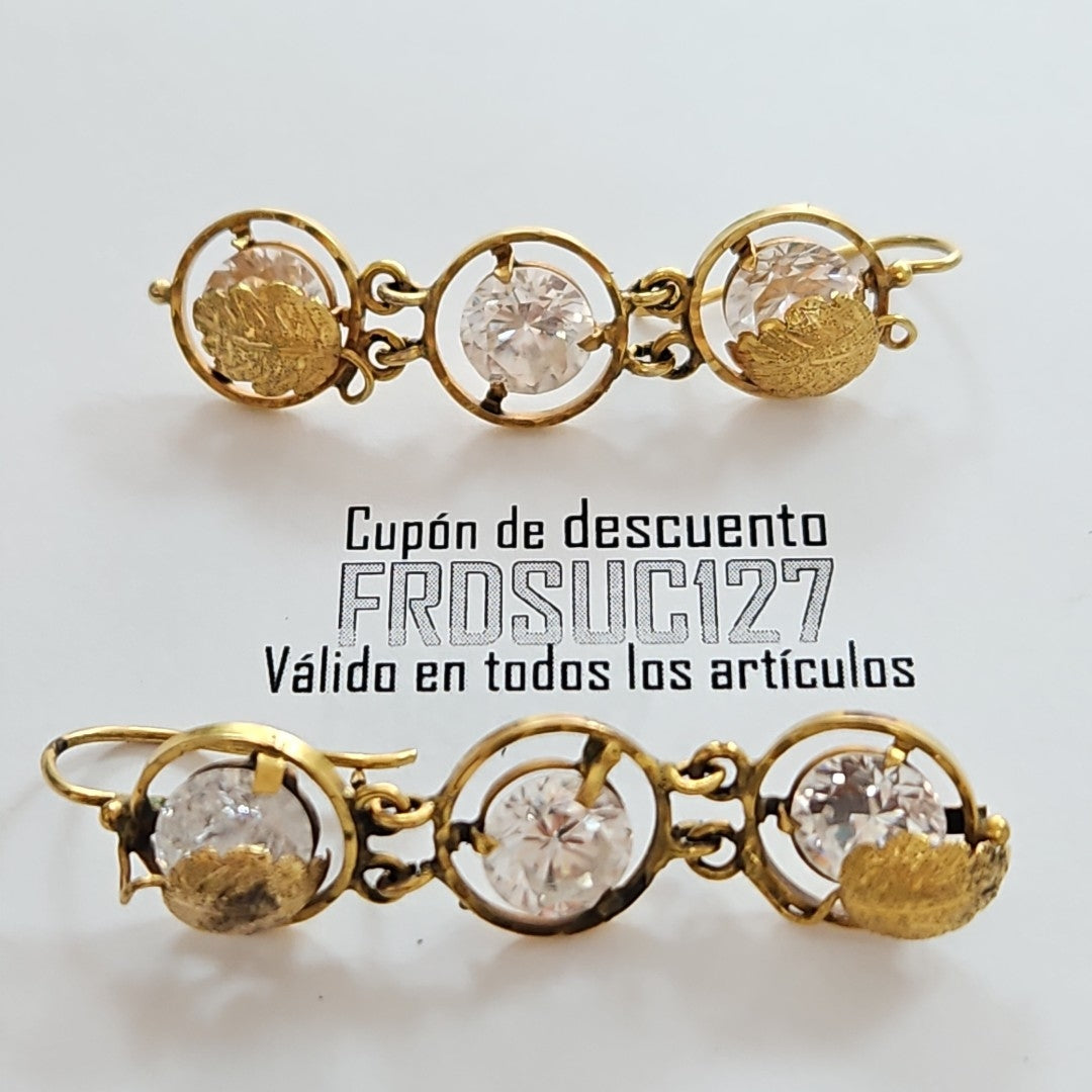 ARETES PAR ORO 10 K 10,10 GRMS (SEMINUEVO)