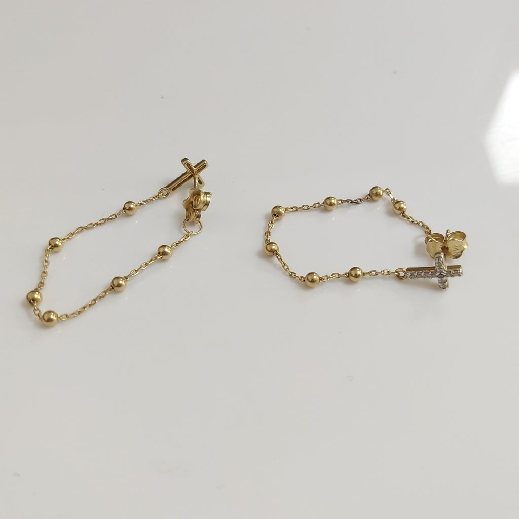 BROQUELES PAR ORO 14 K 2,20 GRMS (SEMINUEVO)