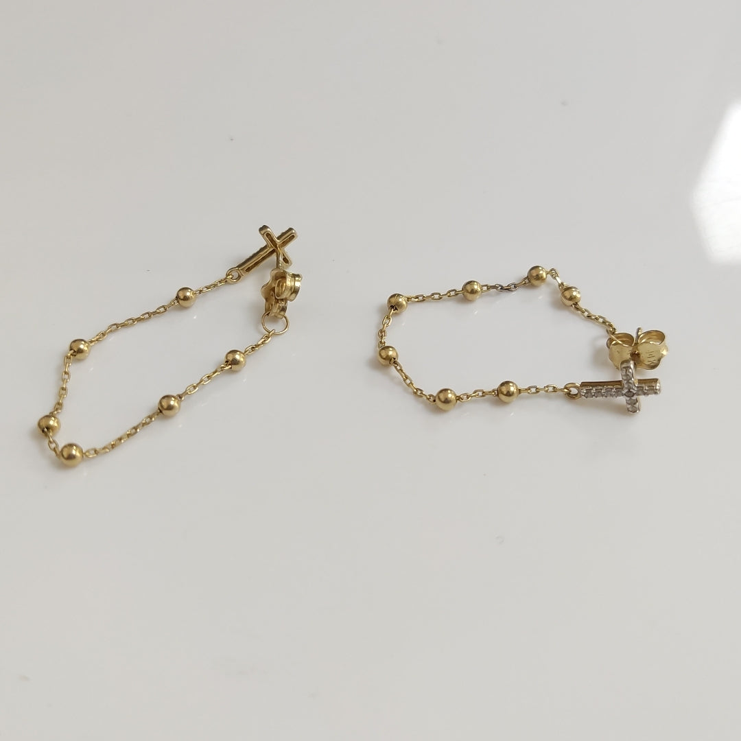 BROQUELES PAR ORO 14 K 2,20 GRMS (SEMINUEVO)