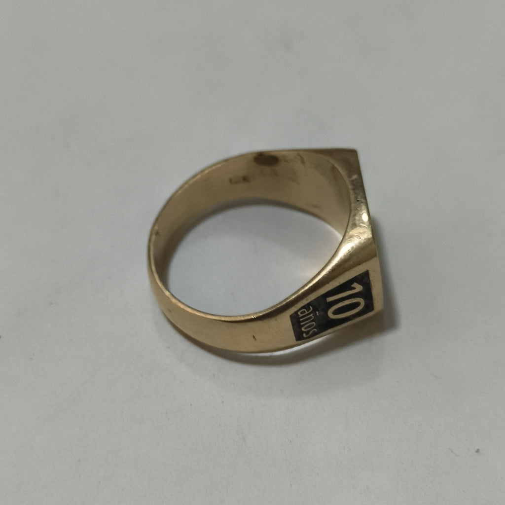 ANILLO CONMEMORATIVO ORO 10 K 11.8 GRMS (SEMINUEVO)