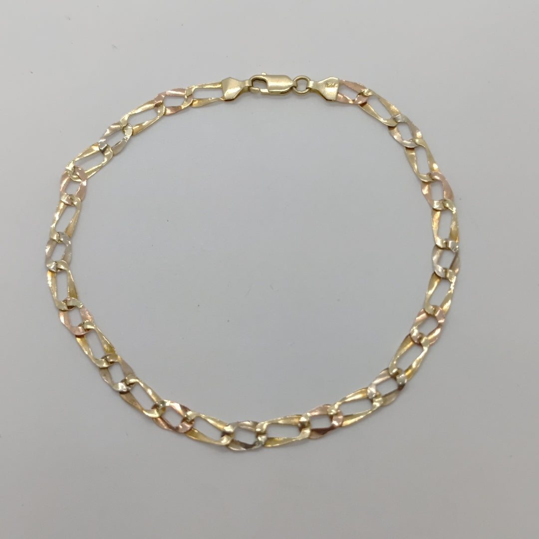 PULSERA ORO COMBINADO 10 K 2,60 GRMS (SEMINUEVO)