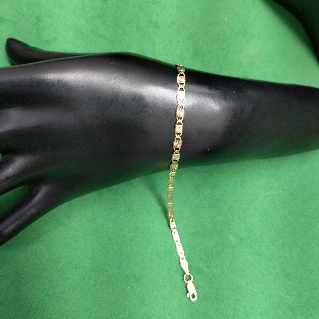 PULSERA ORO COMBINADO 10 K 2,50 GRMS (SEMINUEVO)