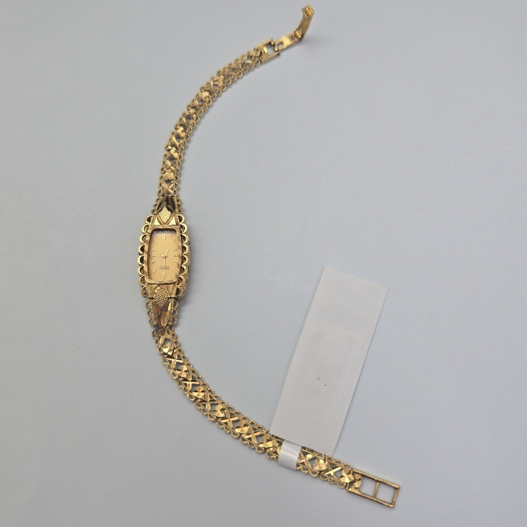 RELOJ CAJA ACERO PULSO ORO ORO 14 K 15.1 GRMS (SEMINUEVO)