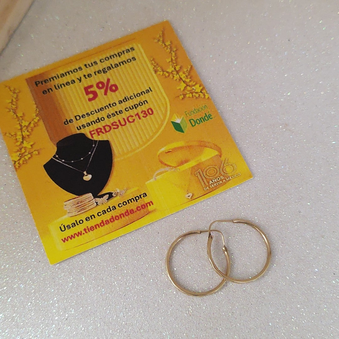 ARRACADAS PAR ORO 14 K 1.2 GRMS (SEMINUEVO)