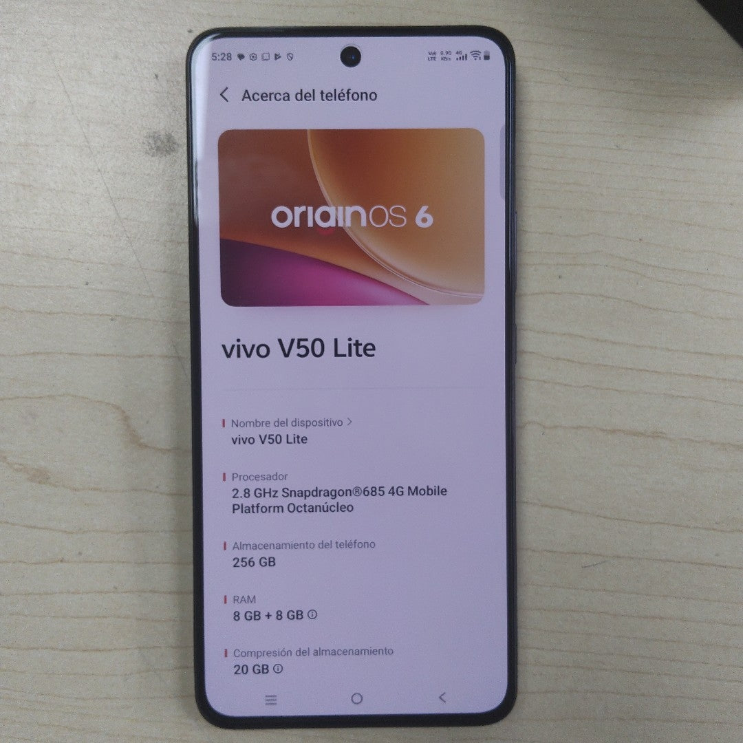 CELULAR VIVO V50 LITE V2441 (2025) 256 GB 8 GB RAM (SEMINUEVO)