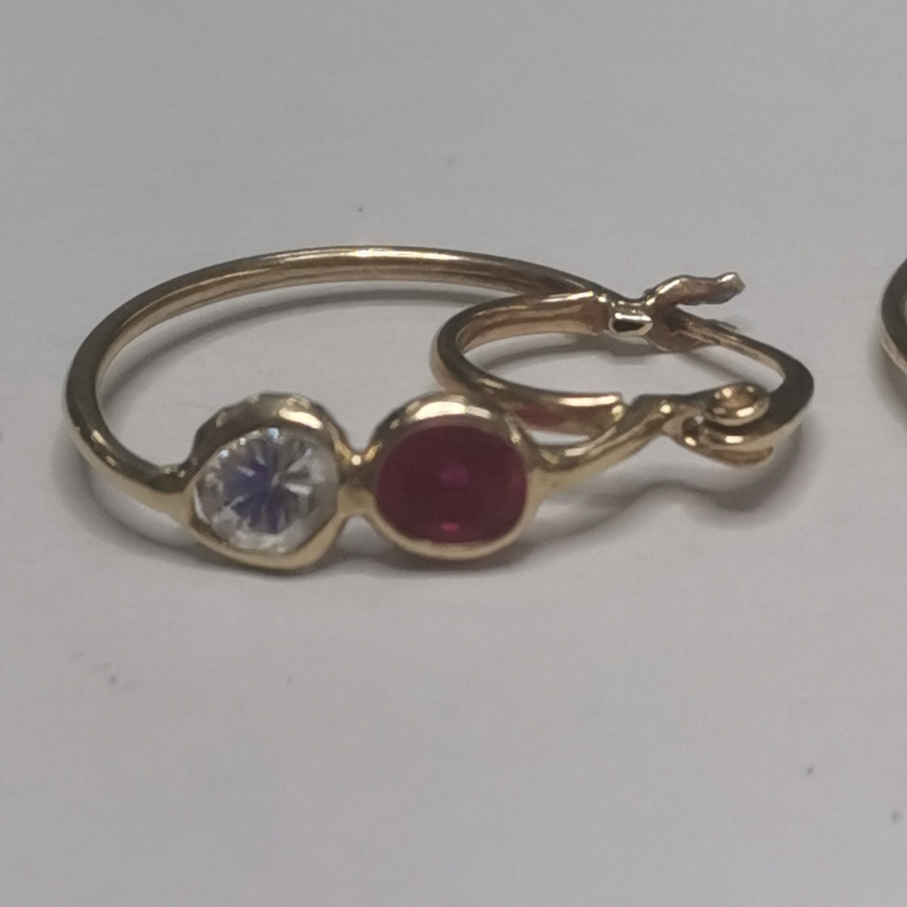 ARETES PAR ORO 14 K 2.2 GRMS (SEMINUEVO)
