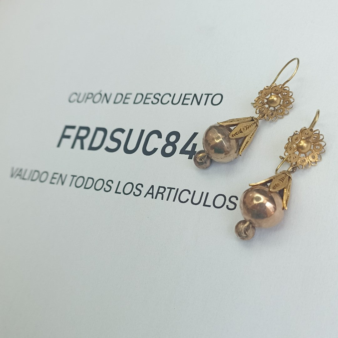 ARETES PAR ORO 8 K 4.1 GRMS (SEMINUEVO)