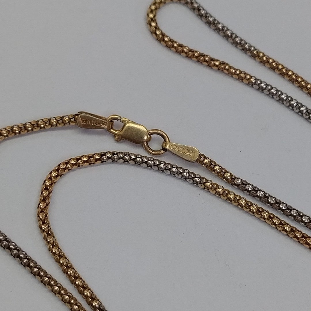 CADENA ORO COMBINADO 10 K 3 GRMS (SEMINUEVO)