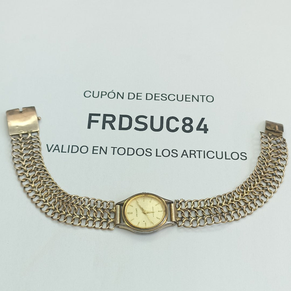 RELOJ CAJA ACERO PULSO ORO ORO 8 K 20.3 GRMS (SEMINUEVO)
