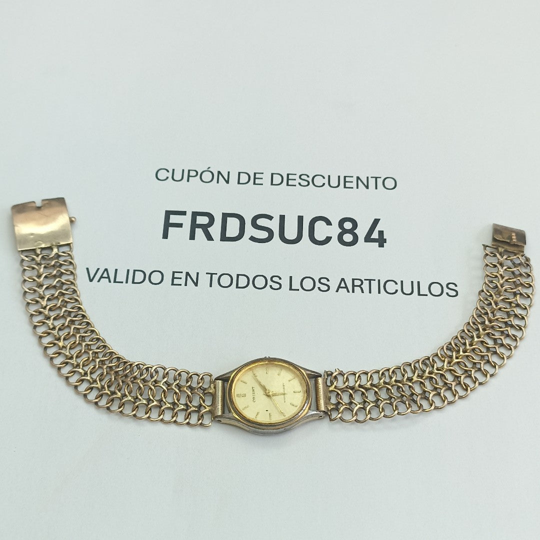 RELOJ CAJA ACERO PULSO ORO ORO 8 K 20.3 GRMS (SEMINUEVO)
