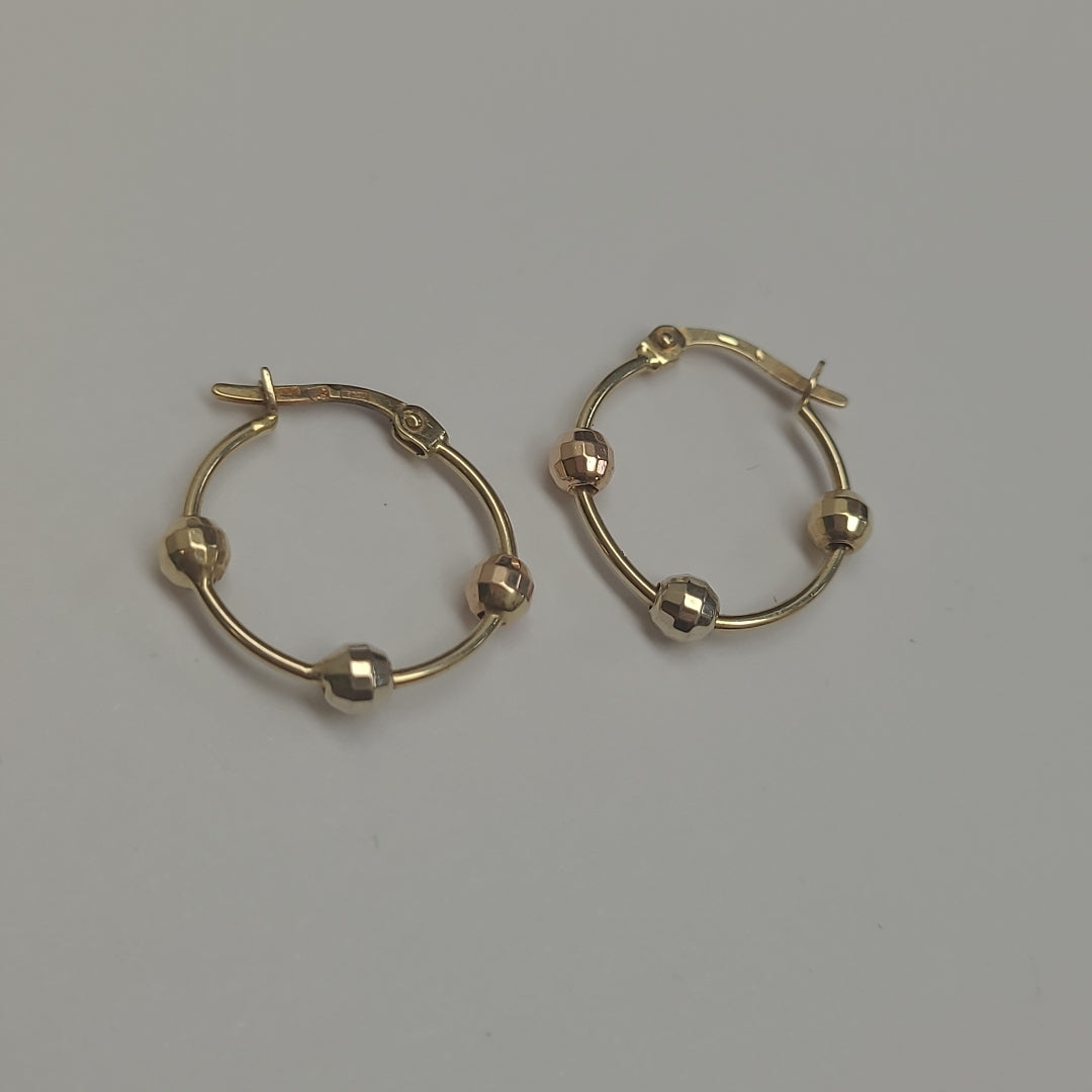 ARRACADAS PAR ORO 14 K 2.2 GRMS (SEMINUEVO)