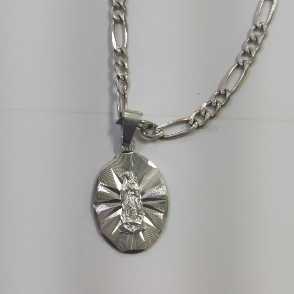 CADENA, MEDALLA RELIGIOSA PLATA 12.2 GRMS (SEMINUEVO)