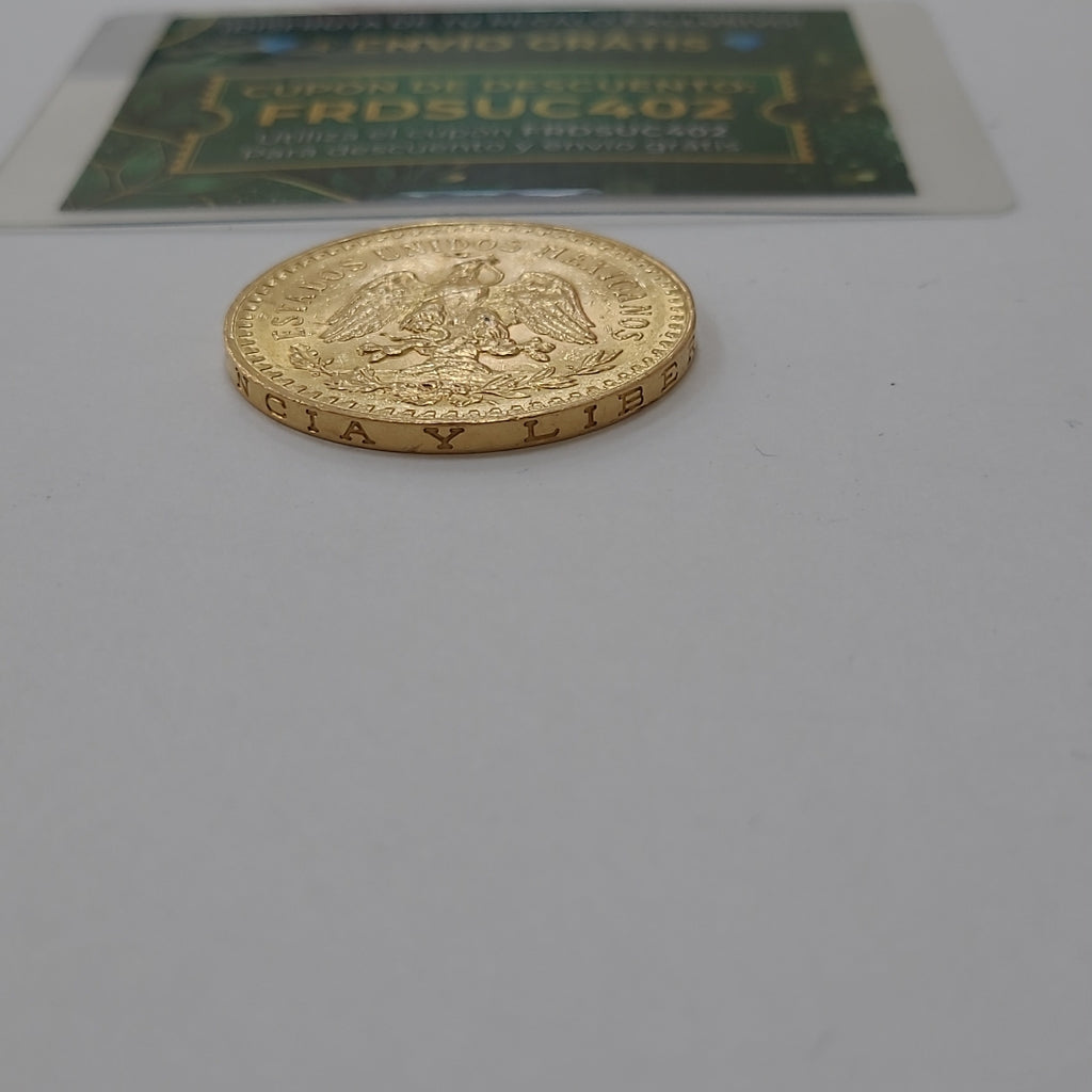 K1 41.6 GRMS 21 K IDENTIFICACIÓN MONEDA NOMINATIVA MONEDAS PESOS 50 PESOS (SEMINUEVO)
