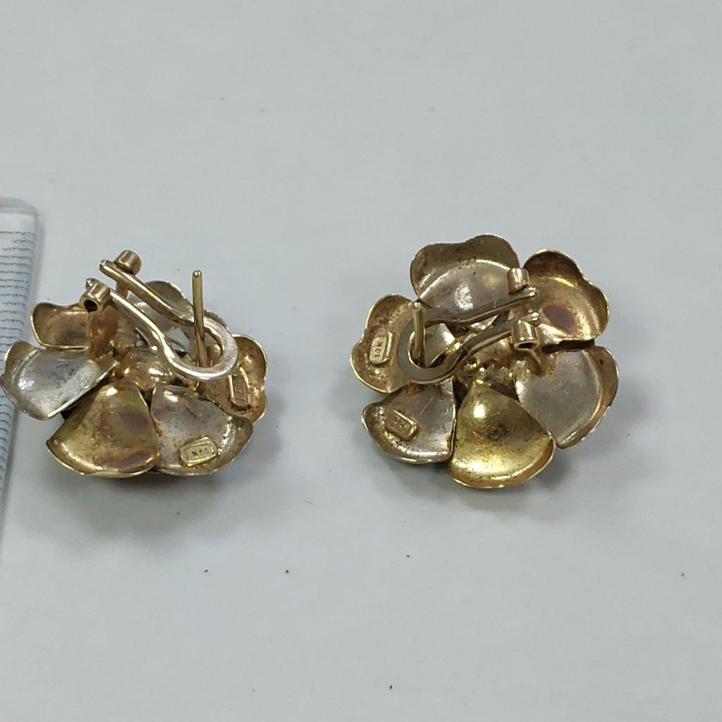 ARETES PAR ORO, ORO COMBINADO 14 K 9.1 GRMS (SEMINUEVO)