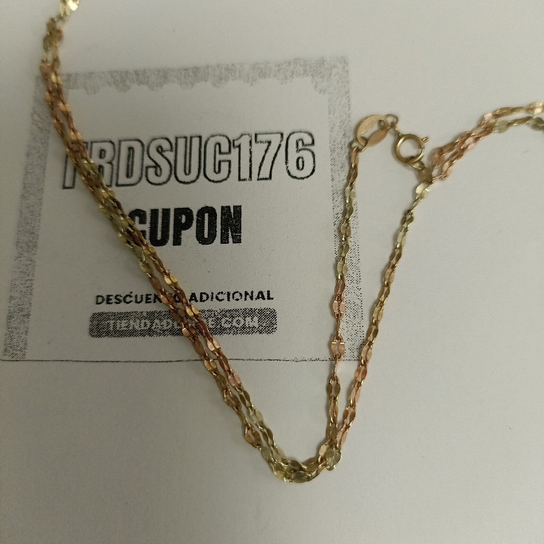CADENA, DIJE ORO COMBINADO 10 K 2.3 GRMS (SEMINUEVO)