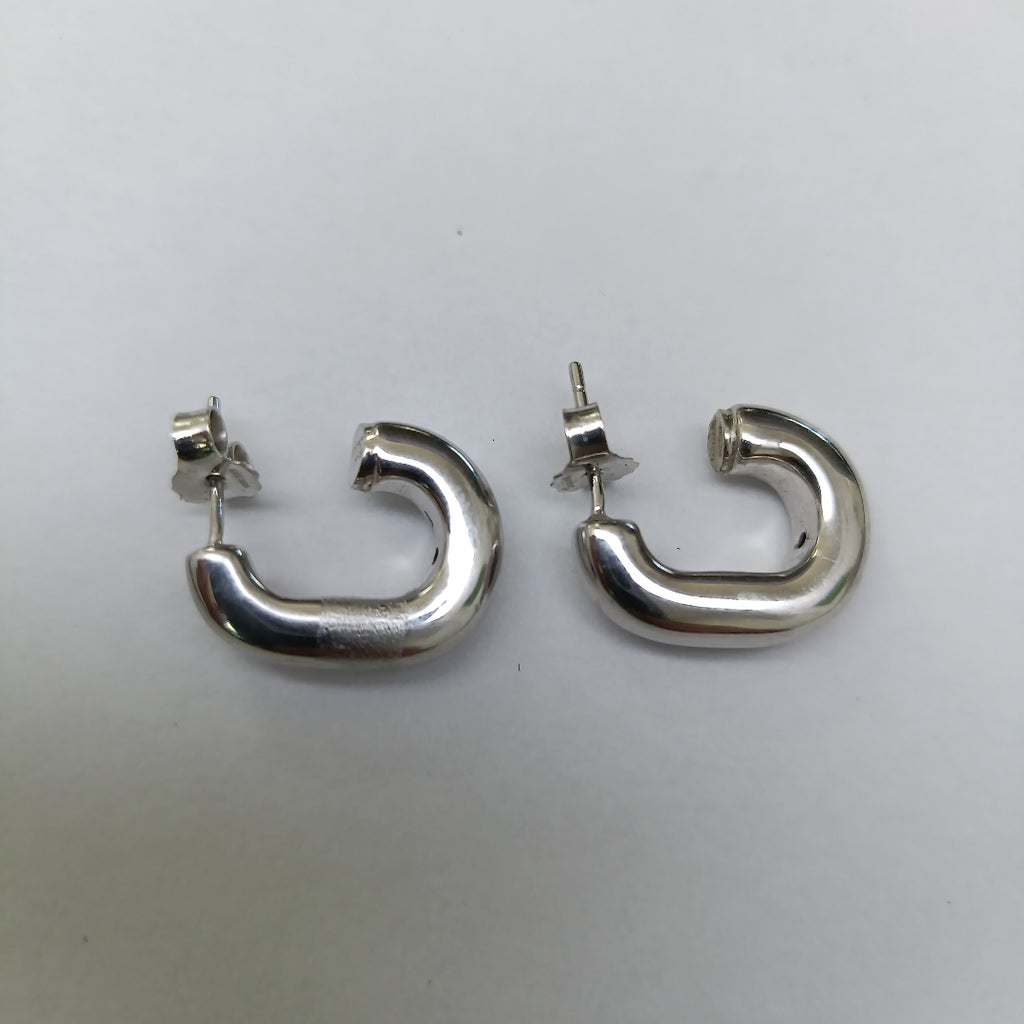 ARRACADAS PAR ORO, ORO BLANCO 14 K 3 GRMS (SEMINUEVO)