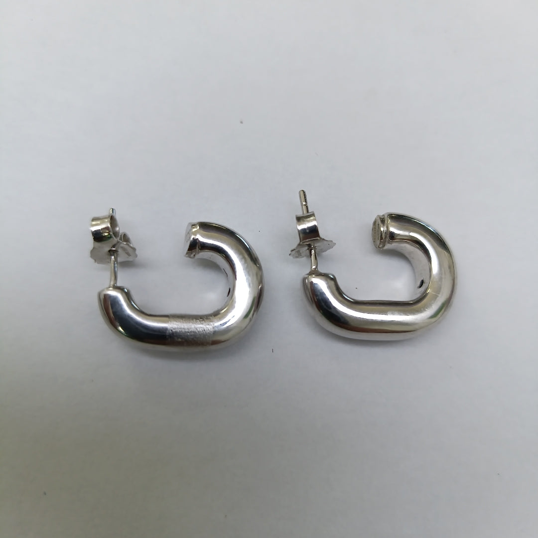 ARRACADAS PAR ORO, ORO BLANCO 14 K 3 GRMS (SEMINUEVO)