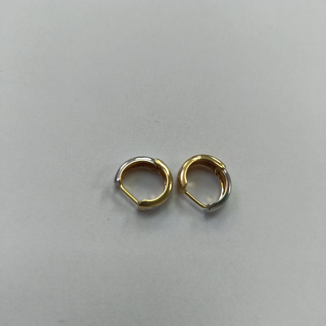 ARRACADAS PAR ORO COMBINADO 14 K 1.3 GRMS (SEMINUEVO)