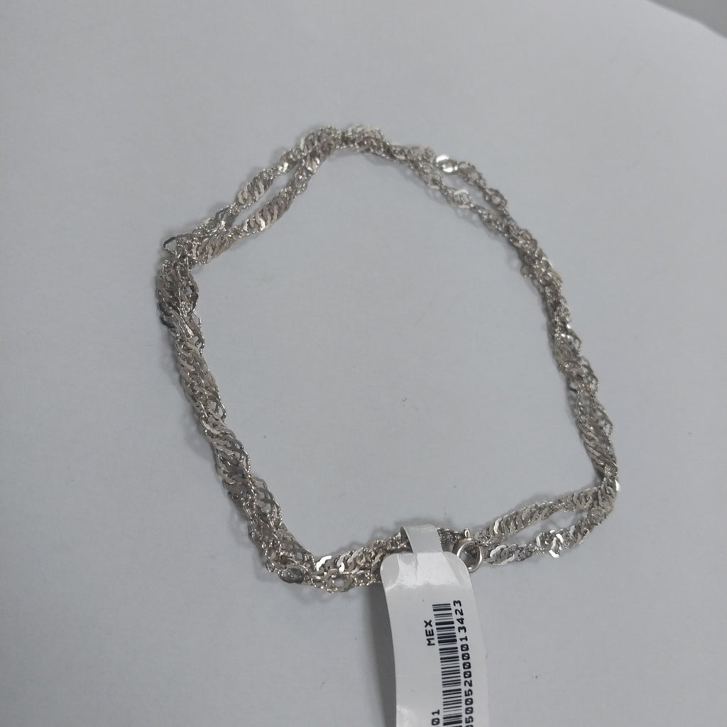 CADENA TEJIDO MEDIO TORZAL PLATA .925 55 CM 5.4 GR (NUEVO)