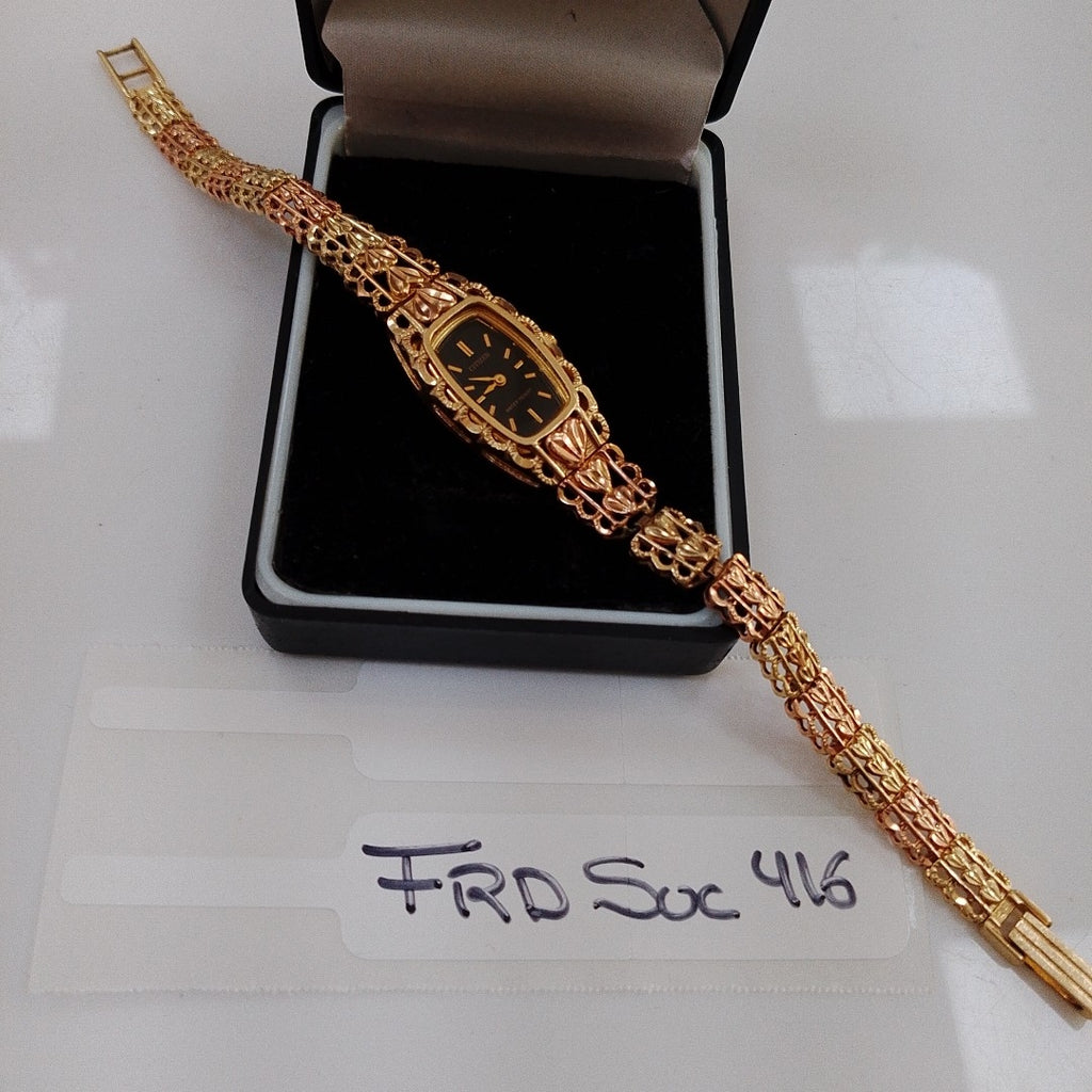 RELOJ CAJA Y PULSO ORO ORO 14 K 20.6 GRMS (SEMINUEVO)