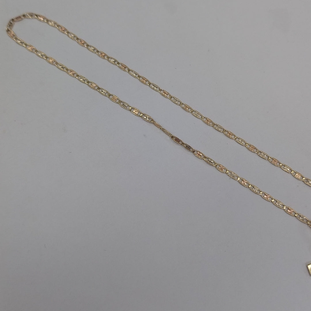 CADENA, CRUZ ORO 10 K 3.2 GRMS (SEMINUEVO)