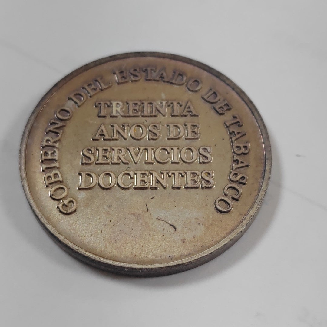 MEDALLA PERSONAL PLATA 29.6 GRMS (SEMINUEVO)