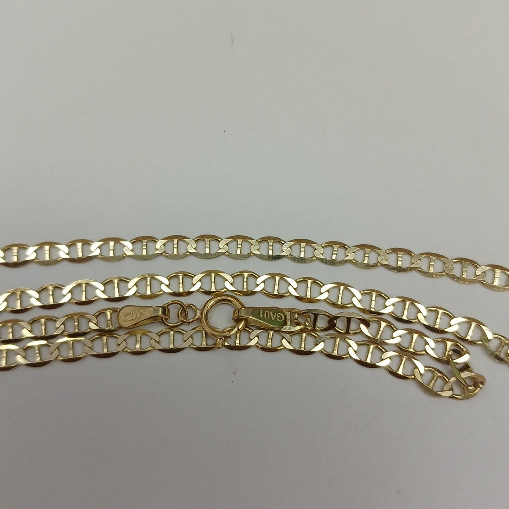 CADENAS TEJIDO GUCHI ORO 10K 55 CM 4.1 GR (NUEVO)