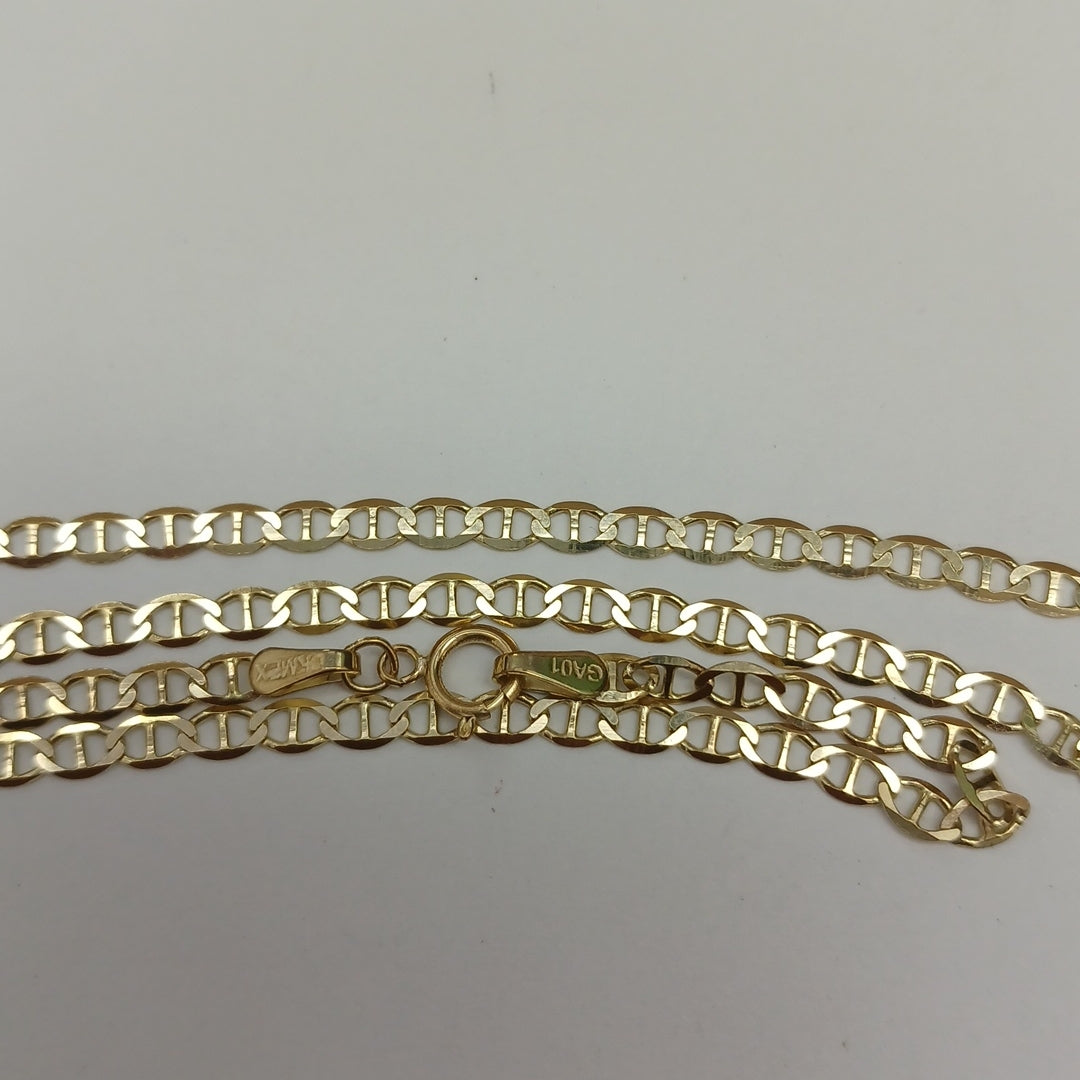 CADENAS TEJIDO GUCHI ORO 10K 55 CM 4.1 GR (NUEVO)