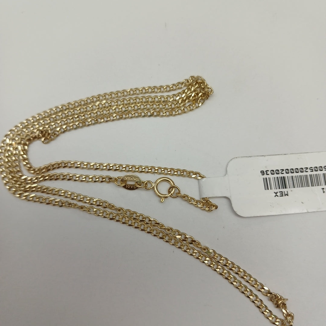 CADENAS TEJIDO BARBADA ORO 10K 55 CM 3.8 GR (NUEVO)