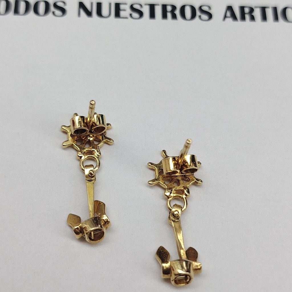 BROQUELES PAR ORO 14 K 2.5 GRMS (SEMINUEVO)